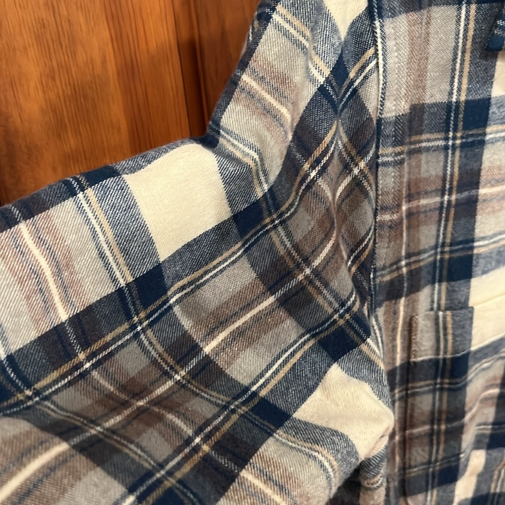 Women's Scotch Plaid Flannel Shirt, Tunic - Picture 4 of 5
